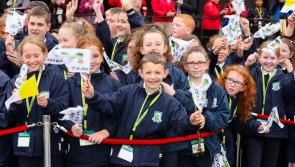 School children star stuck by Pope’s presence