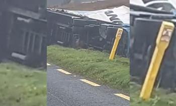 STORM AMY WATCH: Truck blown off Mayo road ended up in ditch 