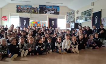 Kilmeena pupils support football team by singing special Kingfishr song version