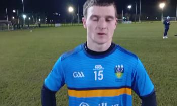 Mayo footballer Niall Hurley reacts to DCU win over Maynooth in Sigerson Cup