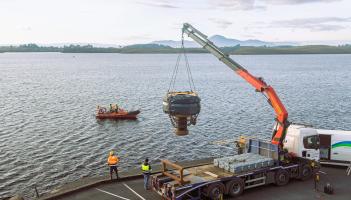 Climate change monitoring buoy installed by the Marine Institute in Mayo
