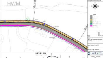 A section of the Greenway which was proposed in 2019 to run along side the Louisburgh Road.
