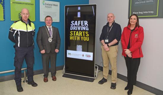 Mayo Road Safety launch Christmas campaign in Ireland West Airport Knock