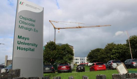 Large number of patients waiting on trolleys at Mayo Hospital