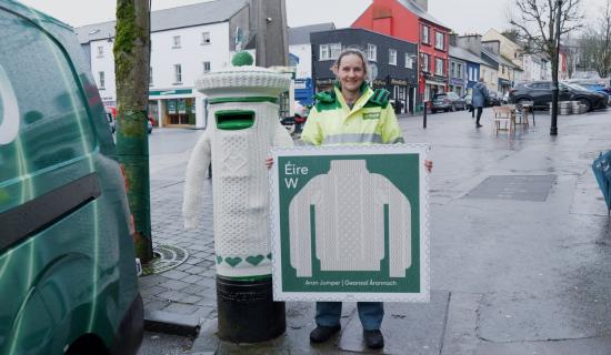 New An Post stamp showcases Mayo's Aran Woolen Mils sweater