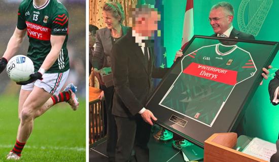 World leader presented with Mayo GAA jersey in historic moment