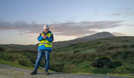 Vodafone first video call satellite