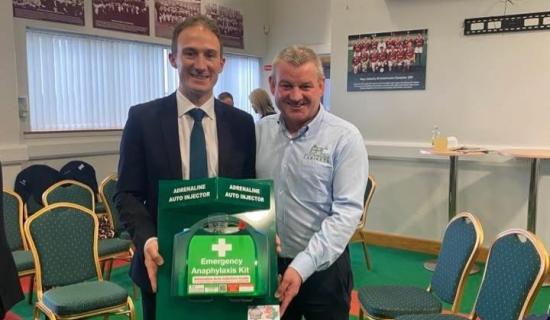 Alan Dillon Emergency anaphylaxis kit launch
