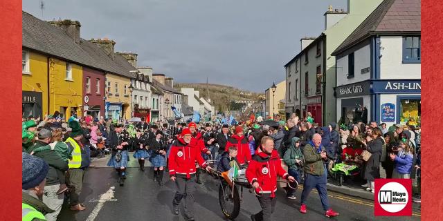 WATCH: Relive the St Patrick's Day Parade from west Mayo town