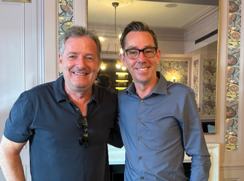 Fans sent into overdrive as Ryan Tubridy starts 'new series' and is pictured with Piers Morgan