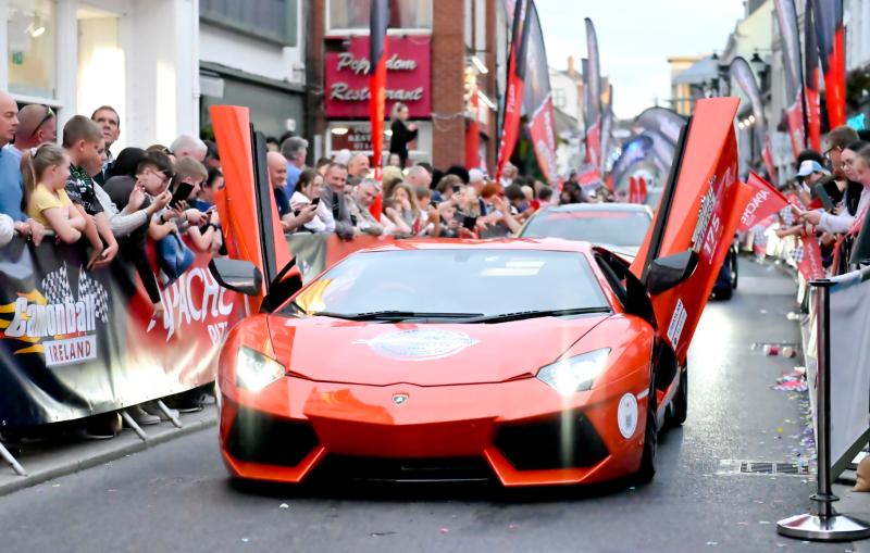 Record number of Lamborghinis to travel to Ballina for Cannonball 2023