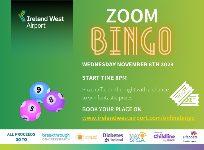 Ireland West Airport online charity bingo game attracting huge interest
