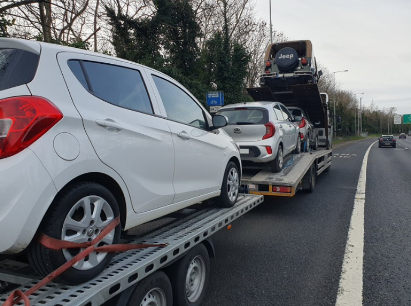 Gardaí catch learner permit holder illegally driving car transporter