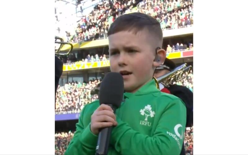 Ireland v Italy Six Nations viewers all say the same thing as Toy Show star sings Ireland's Call at Aviva