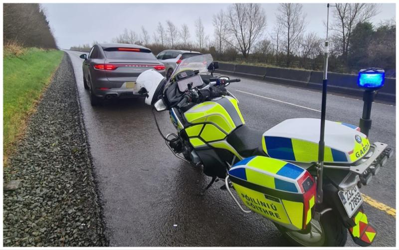 Gardaí arrest speeding Porsche driver on busy motorway following cocaine positive test