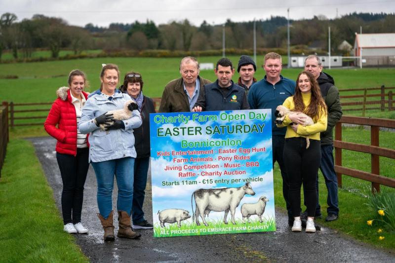 Photo of some event volunteers (Rachael Mulhern - behind the scenes, Melissa Walsh, Geraldine Judge - event photographer, Pat Gallagher - patron, Patrick Walsh, Mark Greaney - rare breed specialist, P