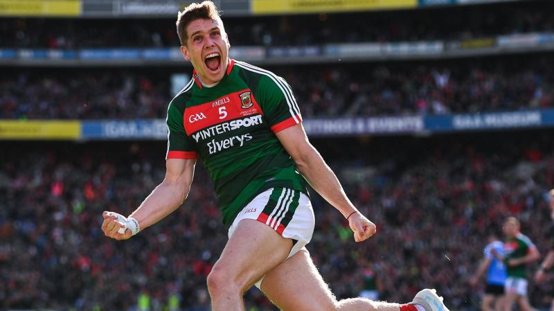 Lee keegan celebrates a score in Croke Park