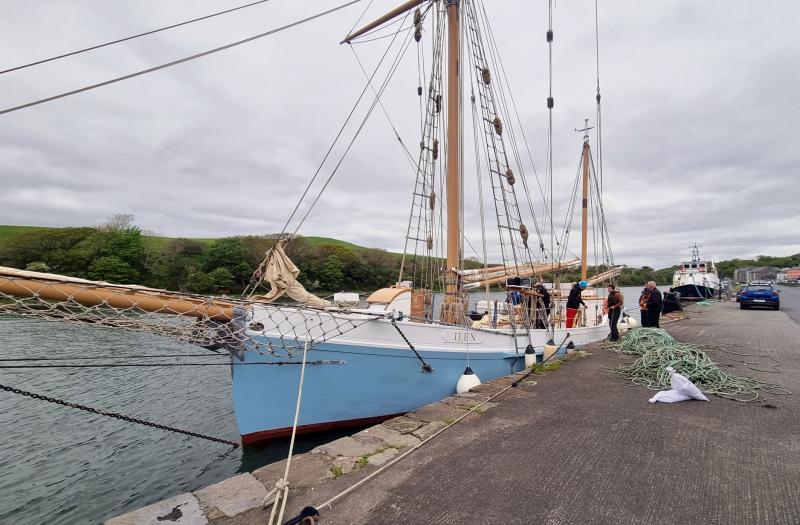 Last of Ireland’s last wooden sailing ships docks in Westport