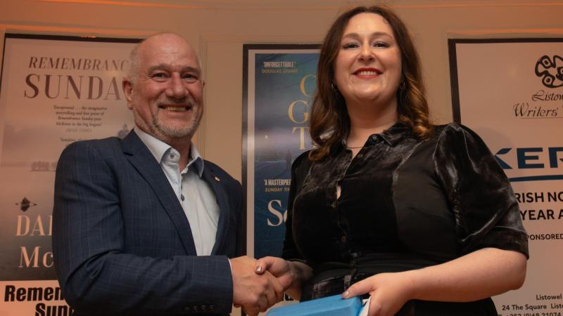 Ballina native Finola Cahill the  took home the Single Poem Award for her poem 'The Death of a Foal' at the Listowel Writers Week 