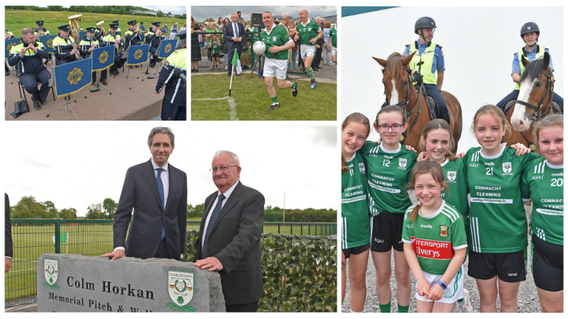 PICTURES: Taoiseach Simon Harris opens Colm Horkan pitch in Charlestown