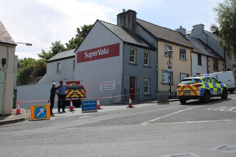 Emergency services at the scene after serious incident at Westport supermarket