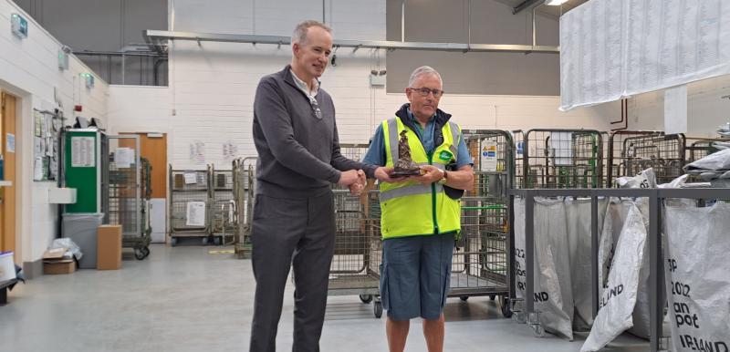 Colleagues convene to say farewell to retiring Mayo postman