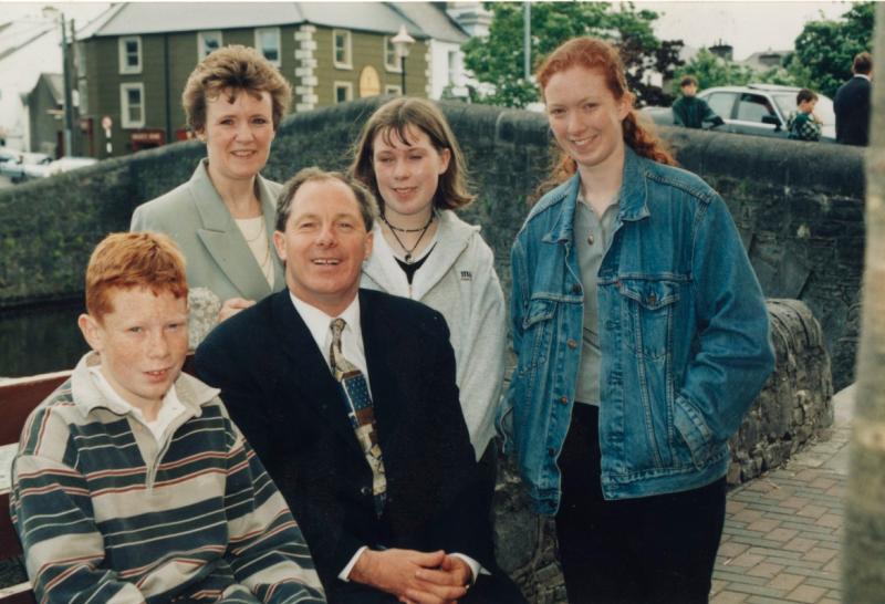 Michael Ring with his family before the 1997 General Election