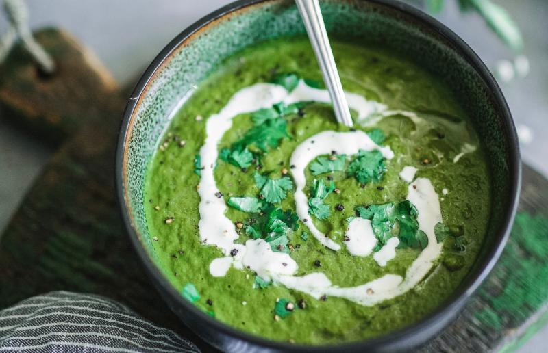 FOOD:  Next-level leafy-green soup and garlic bread