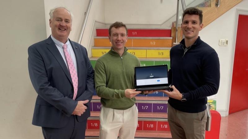 Mayo school receives donation of laptops from local business