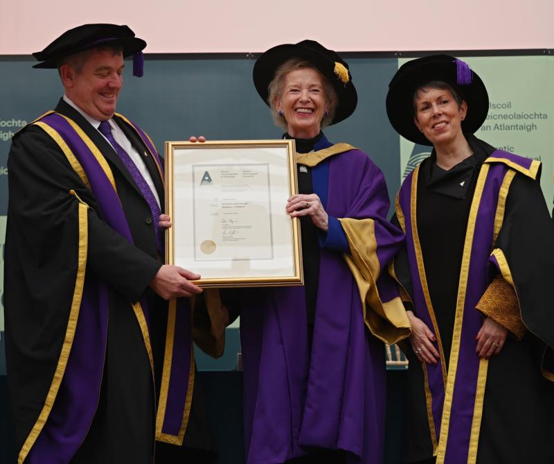 Mary Robinson receives Honorary Doctorate from Atlantic Technological University