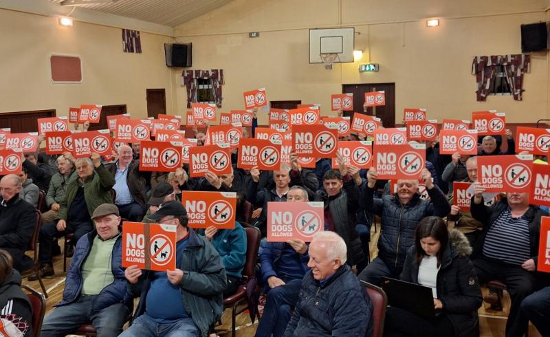 Farmers in south Mayo held a meeting expressing concern of dog control and lurching on land 