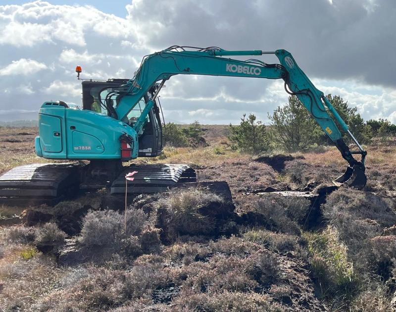 Peatland restoration training for excavator operators in Mayo
