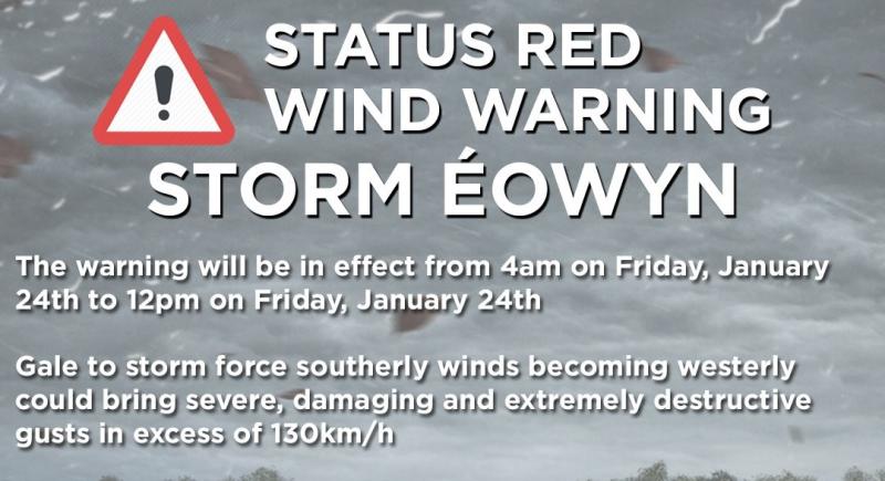 Mayo council urges the public to remain indoors during Storm Éowyn