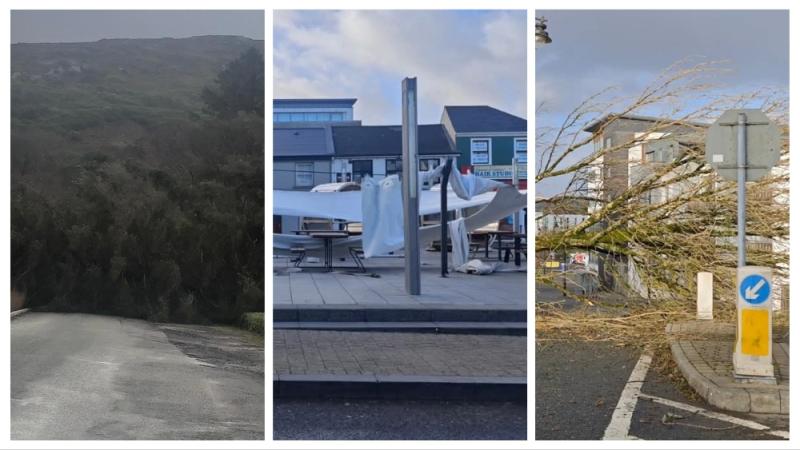 STORM ÉOWYN: Collapsed roofs, fallen trees and blocked roads in Mayo