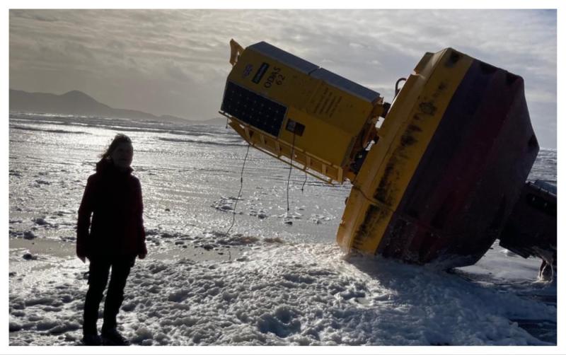 'Big scrap value in that!' - Storm Éowyn washes up an old victim of Storm Darragh on Irish beach
