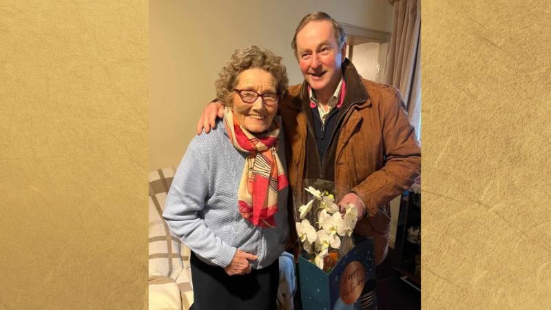 Former Taoiseach visits Mayo woman's 100th birthday