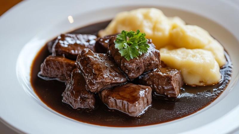 FOOD:  Slow-cooked venison casserole 