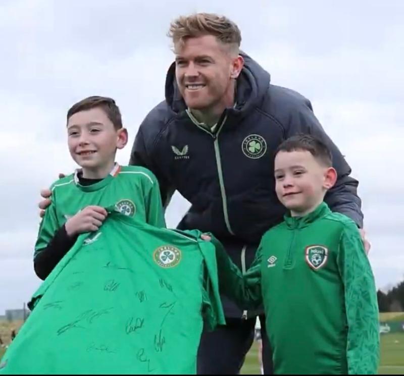 'What a little warrior'- Boy stabbed at school meet Ireland team before big surprise