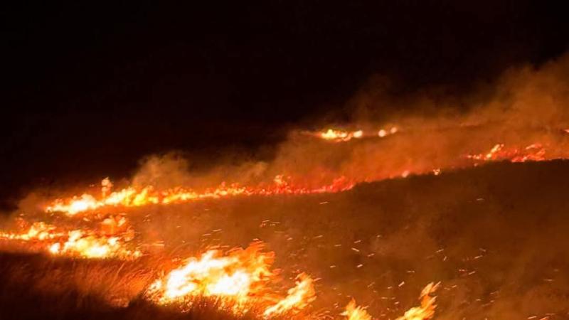 A gorse fire near Louisburgh burnt hundreds of acres of land