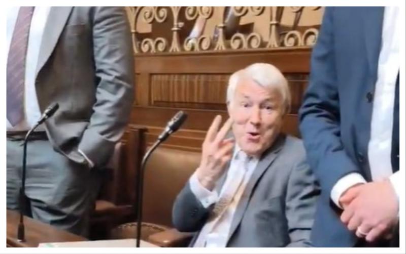 'Absolutely disgraceful' - TD Michael Lowry caught 'giving the two fingers' in the Dáil