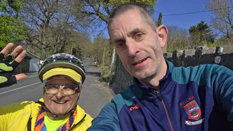 ‘I’m a Celeb’ star passes through Mayo town on Wild Atlantic Way cycle