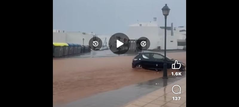 WATCH: Irish people warned amid wild footage of Lanzarote flooding