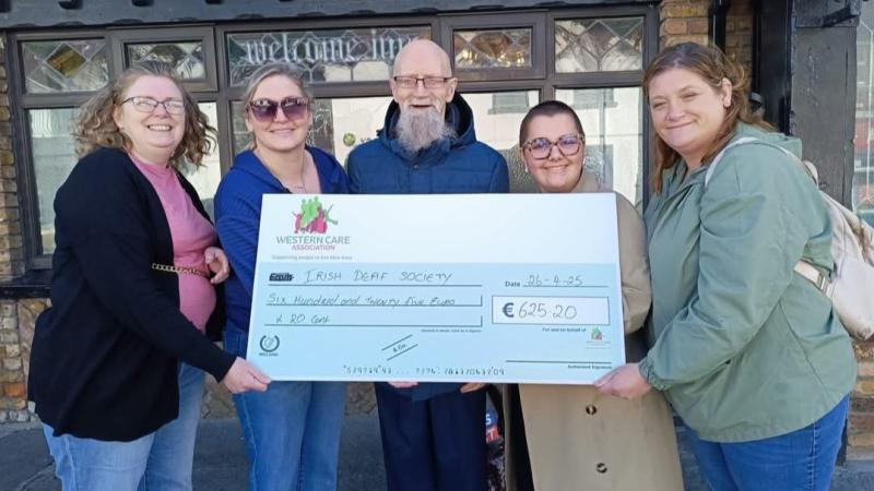 Western Care Day Centre members in Newport raised €625.20 for the Irish Deaf Society
