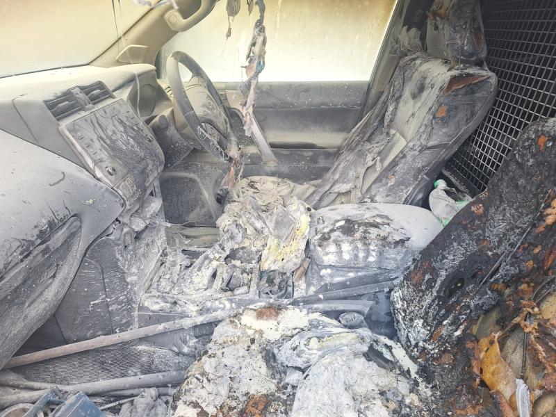 Jeep burnt outside the front of  home in Mayo