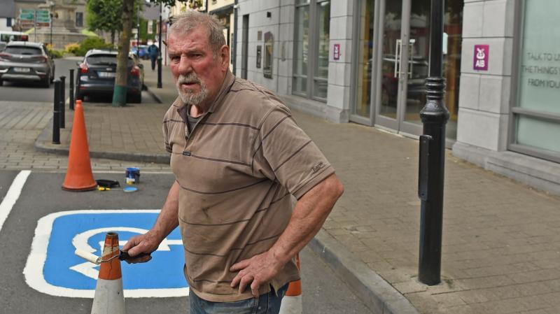 A Ballina Senator has commended Mick Higgins for painting a disabled parking space in Westport