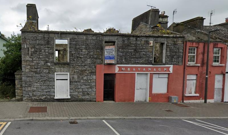 A derelict building in Shrule is to be knocked and replace with four apartment units