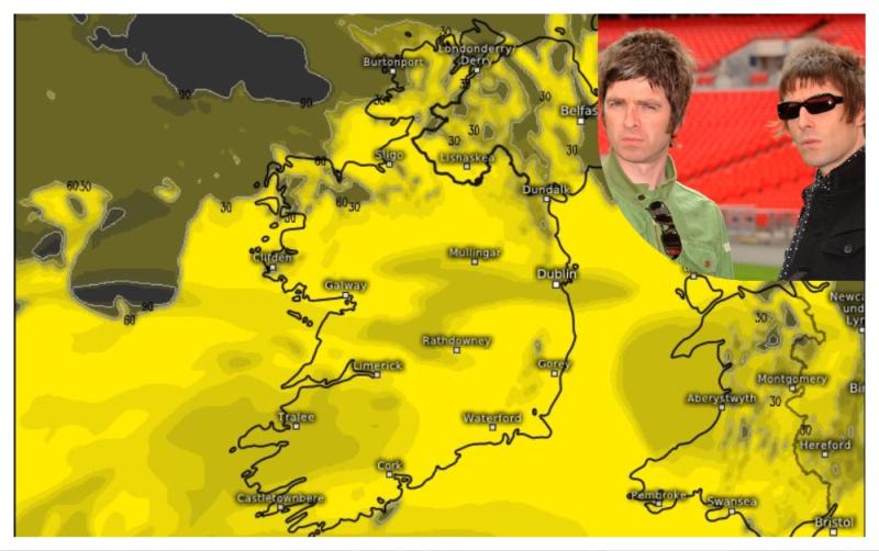 Met &Eacute;ireann reveal glorious weather forecast ahead of Oasis at Croke Park