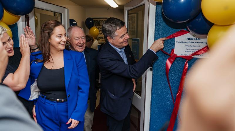 Minister for Finance, Paschal Donohoe TD opens the constituency office of Mayo TD Keira Keogh