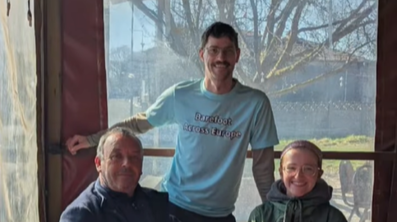 Mayo man on verge of breaking world record in barefoot walk across Europe