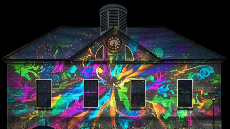 Incredible interactive light show in Mayo town for unique Matt Molloy gig 